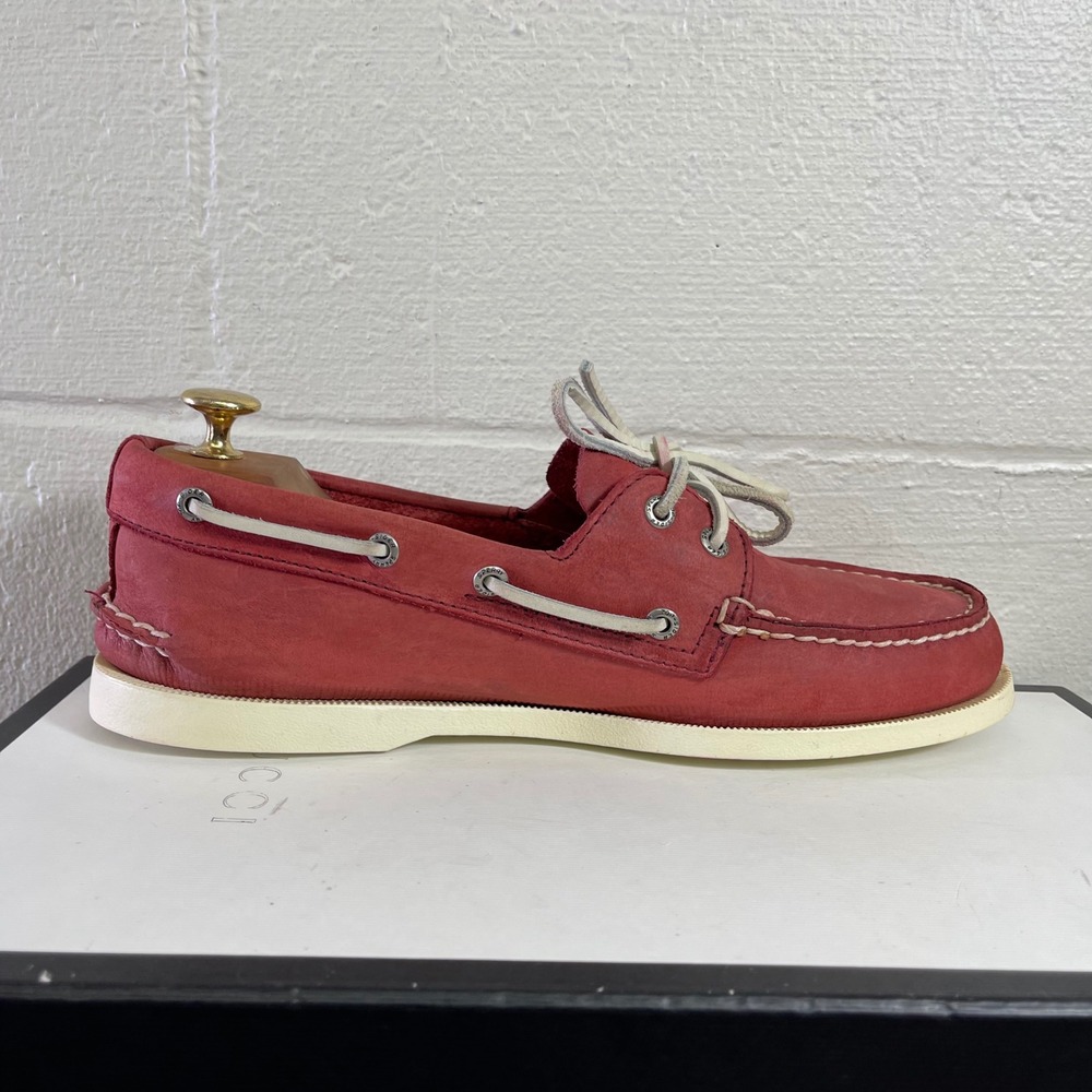 Sperry Top-Sider 10281535 Red Leather Boat Shoes 2 Eye Men's Size 9.5 M - Picture 2 of 10